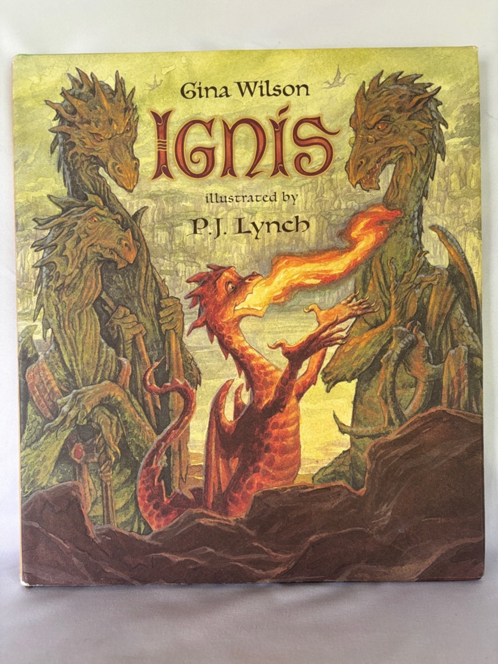 IGNIS RED DRAGON REPTILE HARDCOVER BOOK -BY GINA WILSON - FIRST EDITION 2001